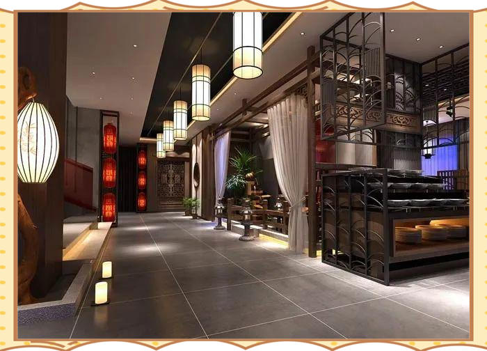 火锅效果装修店图片_火锅店装修效果图_火锅装修风格效果图