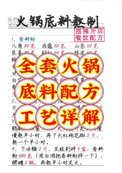 火锅底料的做法和配方教学_火锅底料配方表_火锅锅底配料