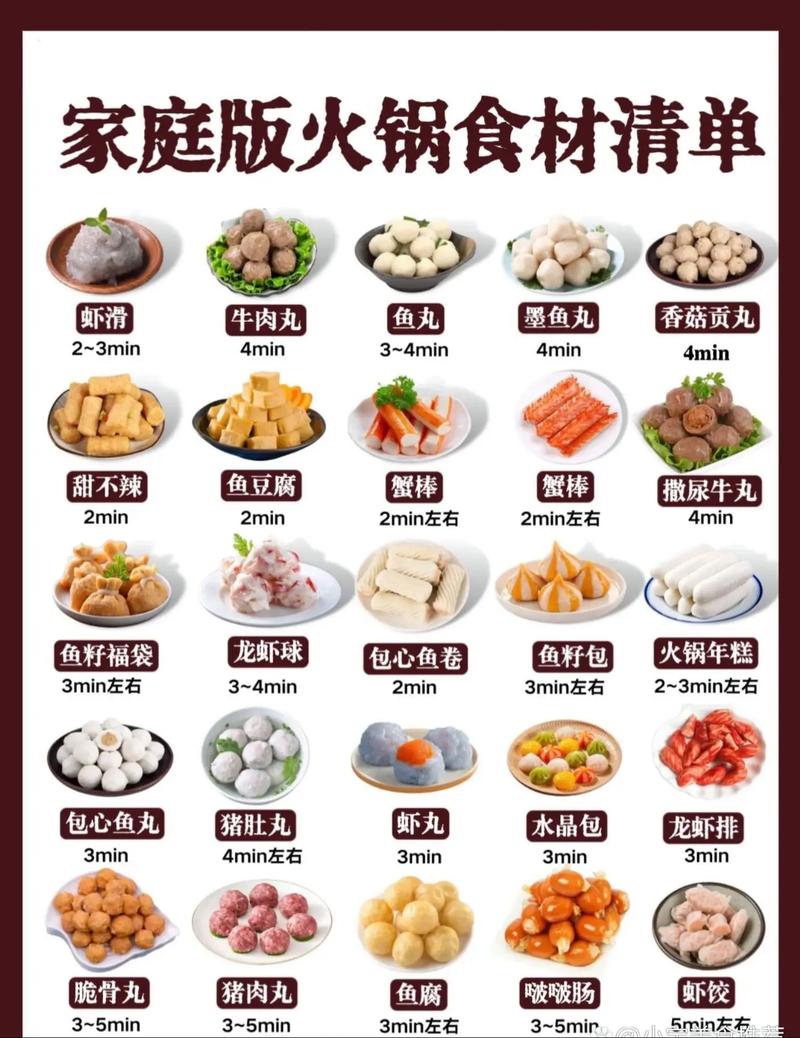 火锅菜品大全清单_火锅菜单清单_火锅清单